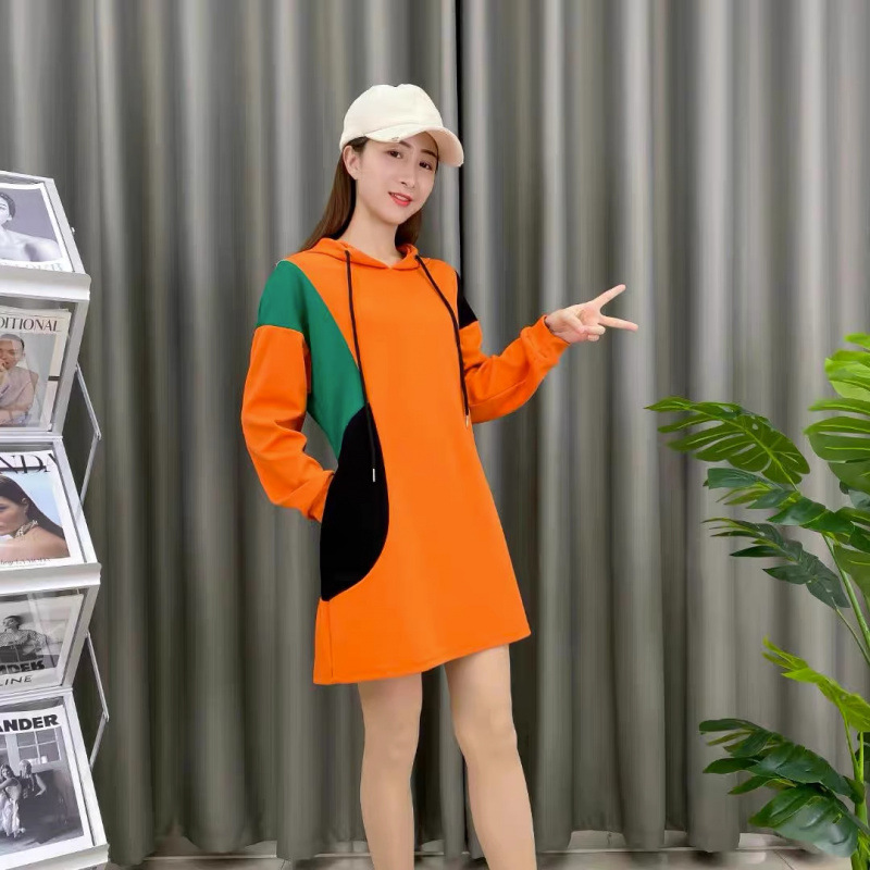 拚色大口袋衛衣