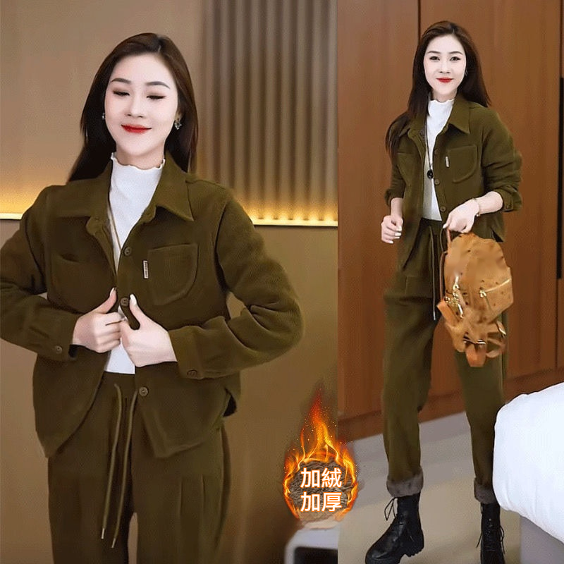 洋氣加絨兩件套